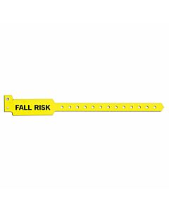 Sentry® Alert Bands® Poly "Fall Risk" Pre-Printed, State Standardization 1" x 10-1/4" Adult/Pediatric Yellow, 500 per Box