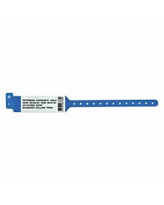 Sentry® Bar Code LabelBand® Shield Wristband Poly 1-1/4" x 11-3/4" Adult Blue, 500 per Box