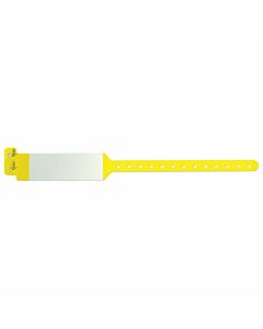 Sentry® Bar Code LabelBand® Shield Wristband Poly 1-1/4" x 11-3/4" Adult Yellow, 500 per Box