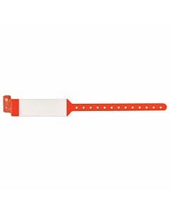 Sentry® Bar Code LabelBand® Shield Wristband Poly 1-1/4" x 11-3/4" Adult Orange, 500 per Box