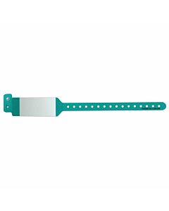 Sentry® Bar Code LabelBand® Shield Wristband Poly 1-1/4" x 10-3/4" Adult/Pediatric Kelly Green, 500 per Box