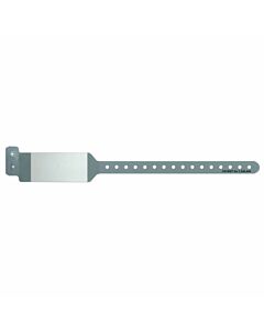Sentry® Bar Code LabelBand® Shield Wristband Poly 1-1/4" x 10-3/4" Adult/Pediatric Gray, 500 per Box