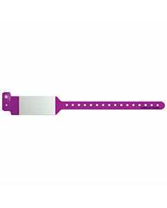 Sentry® Bar Code LabelBand® Shield Wristband Poly 1-1/4" x 10-3/4" Adult/Pediatric Grape, 500 per Box