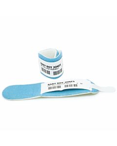 Precision® Neonatal Soft Foam Band with Shield 1" x 6-1/4" Infant Blue, 12 per Box