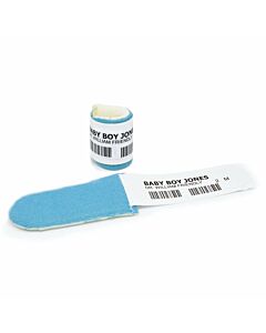 Precision® Neonatal Soft Foam Band with Shield 1" x 6-1/4" Premie Blue, 12 per Box