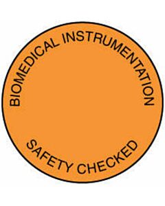 Label Paper Permanent Biomedical Instrument  Fl. Orange 1000 per Roll