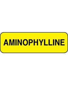 Label Paper Permanent Aminophylline  1 1/4"x3/8" Fl. Yellow 1000 per Roll