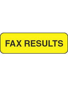 Label Paper Permanent Fax Results  1 1/4"x3/8" Yellow 1000 per Roll