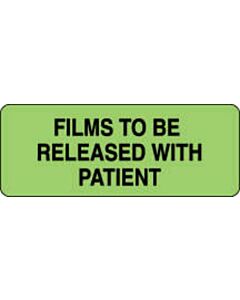 Label Paper Permanent Films to Be Released  2 1/4"x7/8" Fl. Green 1000 per Roll