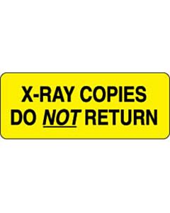 Label Paper Permanent X-Ray Copies Do 2 1/4" x 7/8", Fl. Yellow, 1000 per Roll