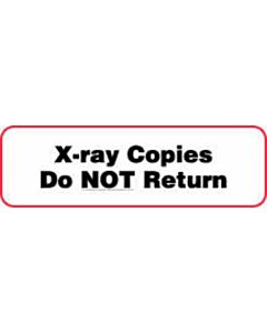 Label Paper Permanent X-Ray Copies Do 2 7/8" x 7/8", White with Red, 1000 per Roll