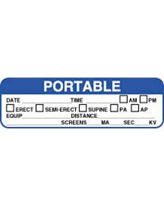 Label Paper Permanent Portable Date Time 2 7/8" x 7/8", White with Blue, 1000 per Roll