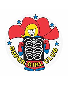 Label Pediatric Award Sticker Paper Permanent Super Girl Club White, 250 per Roll