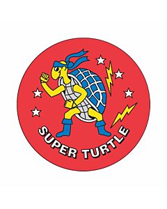 Label Pediatric Award Sticker Paper Permanent Super Turtle Red, 250 per Roll