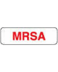 Label Paper Permanent MRSA 1 1/4" x 3/8", White, 1000 per Roll