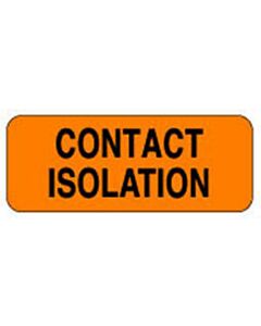 Label Paper Permanent Contact Isolation  2 1/4"x7/8" Fl. Orange 1000 per Roll