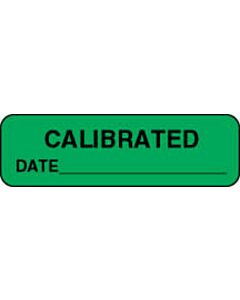 Label Paper Removable Calibrated Date 1 1/4" x 3/8", Fl. Green, 1000 per Roll