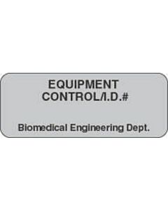 Label Paper Removable Equipment Control/I.D.# 2 1/4" x 7/8", Gray, 1000 per Roll