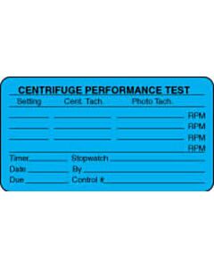 Label Paper Removable Centrifuge Performance, 3" x 1", 5/8", Blue, 500 per Roll