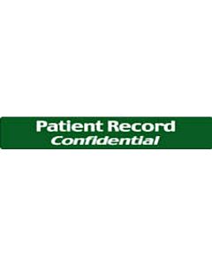 Label Paper Permanent Patient Record 1 1/2" Core 6" x 15/16", Green, 500 per Roll