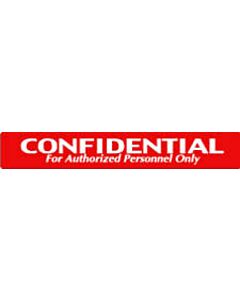 Label Paper Permanent Confidential for 1" 1/2" Core 6"x1 Red 500 per Roll