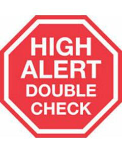 Communication Label (Paper, Permanent) High Alert Double Red - 1000 per Roll