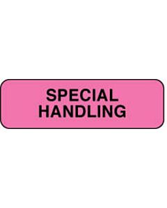 Label Paper Permanent Special Handling 1 1/4" x 3/8", Fl. Pink, 1000 per Roll