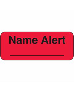 Label Paper Permanent Name Alert ___ 2 1/4" x 7/8", Fl. Red, 1000 per Roll