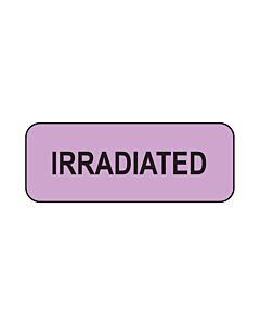 Lab Communication Label (Paper, Permanent) Irradiated  2 1/4"x7/8" Lavender - 1000 per Roll