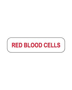 Lab Communication Label (Paper, Permanent) Red Blood CellsWhite  2"x1/2" White - 1000 per Roll