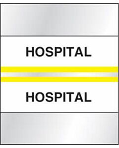 Chart Tab Paper Hospital Hospital 1 1/4" x 1 1/2" Yellow 100 per Package
