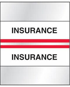 Chart Tab Paper Insurance Insurance 1 1/4" x 1 1/2" Red 100 per Package