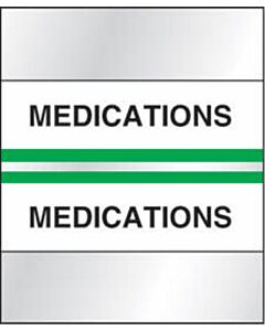 Chart Tab Paper Medications 1 1/4" x 1 1/2" Light Green 100 per Package