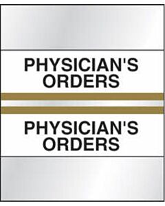 Chart Tab Paper Physicians Orders 1 1/4" x 1 1/2" Gold 100 per Package