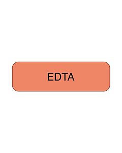 Lab Communication Label (Paper, Permanent) EDTA  1 1/4"x3/8" Pink - 1000 per Roll