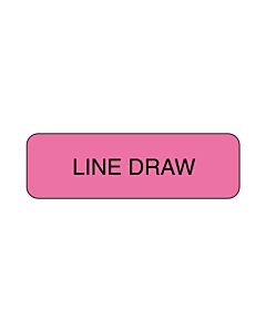 Lab Communication Label (Paper, Permanent) Line Draw 1 1/2" Core 1 1/4"x3/8" Fluorescent Pink - 1000 per Roll