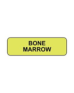 Lab Communication Label (Paper, Permanent) Bone Marrow  1 1/4"x3/8" Fluorescent Yellow - 1000 per Roll