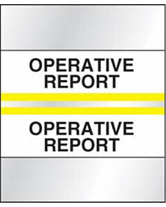 Chart Tab Paper Operative Report 1 1/4" x 1 1/2" Yellow 100 per Package