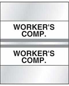Chart Tab Paper Workers Comp. 1 1/4" x 1 1/2" Gray 100 per Package
