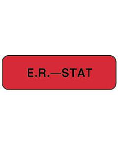 Lab Communication Label (Paper, Permanent) ER- Stat  1 1/4"x3/8" Fluorescent Red - 1000 per Roll