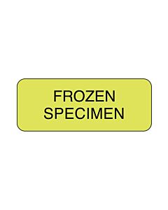 Lab Communication Label (Paper, Permanent) Frozen Specimen  2 1/4"x7/8" Fluorescent Yellow - 1000 per Roll