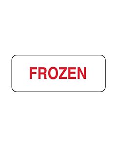 Lab Communication Label (Paper, Permanent) Frozen  2 1/4"x7/8" White - 1000 per Roll