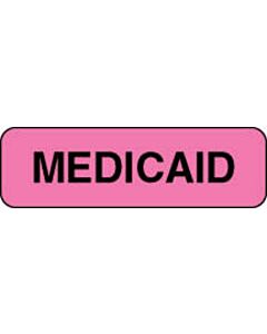Label Paper Permanent Medicaid 1 1/4" x 3/8", Fl. Pink, 1000 per Roll