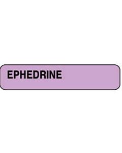 Anesthesia Label (Paper, Permanent) Ephedrine 1 1/2" x 1/3" Lilac - 1000 per Roll