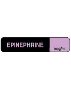 Anesthesia Label (Paper, Permanent) Epinephrine mcg/ml 1 1/2" x 1/3" Lilac - 1000 per Roll