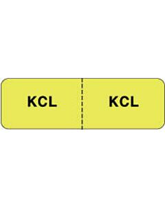 IV Label Wraparound Paper Permanent KCL | KCL 2 7/8"x7/8" Fl. Yellow 1000 per Roll
