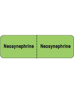 IV Label Wraparound Paper Permanent Neosynephrine |  2 7/8"x7/8" Fl. Green 1000 per Roll