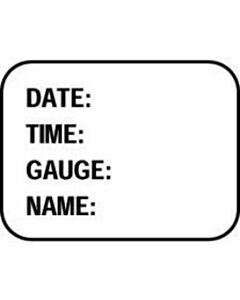 Label Paper Permanent Date: Time: Gauge:  1"x3/4" White 1000 per Roll