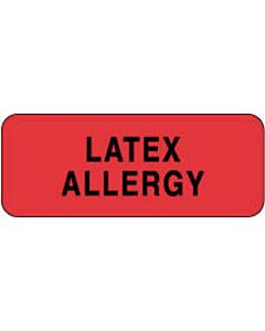 Label Paper Permanent Latex Allergy 2 1/4" x 7/8", Fl. Red, 1000 per Roll