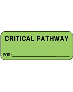 Label Paper Permanent Critical Pathway  2 1/4"x7/8" Fl. Green 1000 per Roll